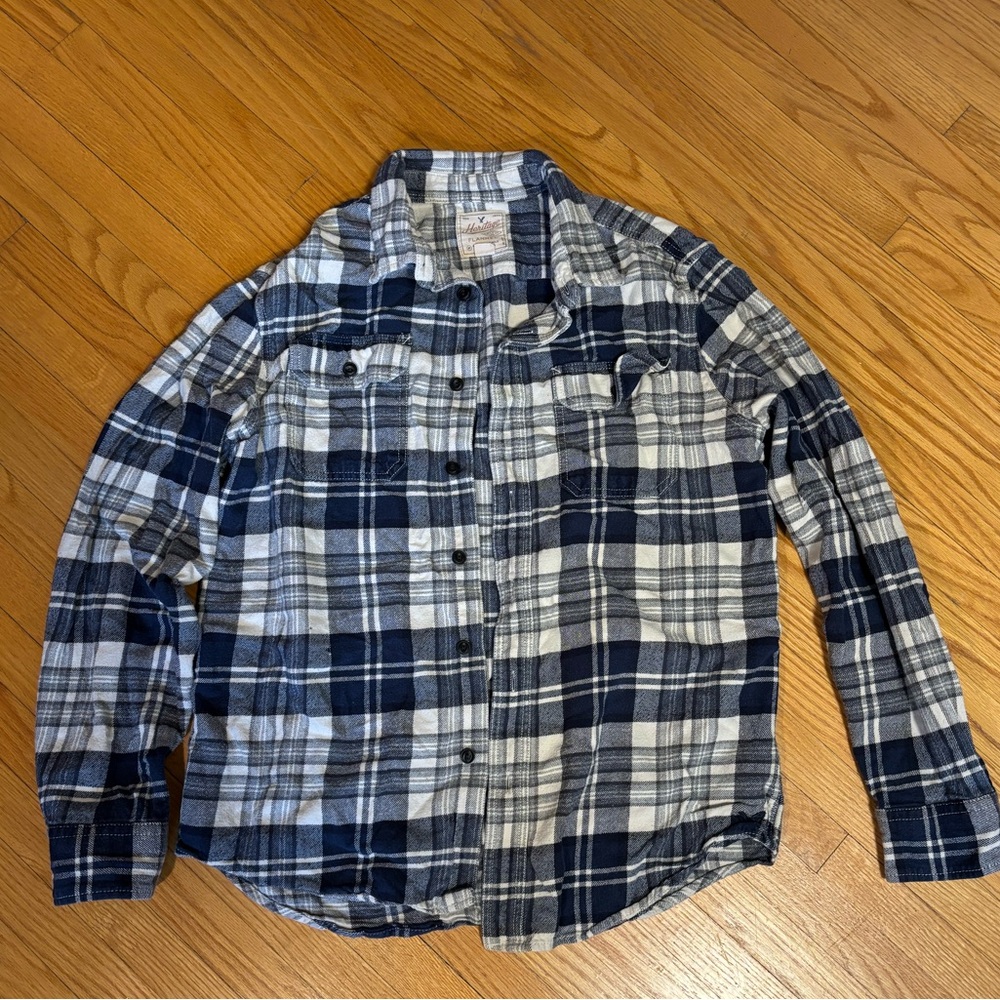 Blue and white American Eagle Flannel